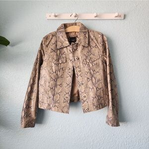 Colebrook and Co leather snake print jacket